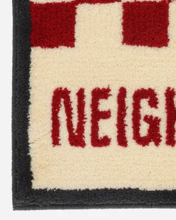Neighborhood Textile^Gallery 1950 Checker Rug Mat Red