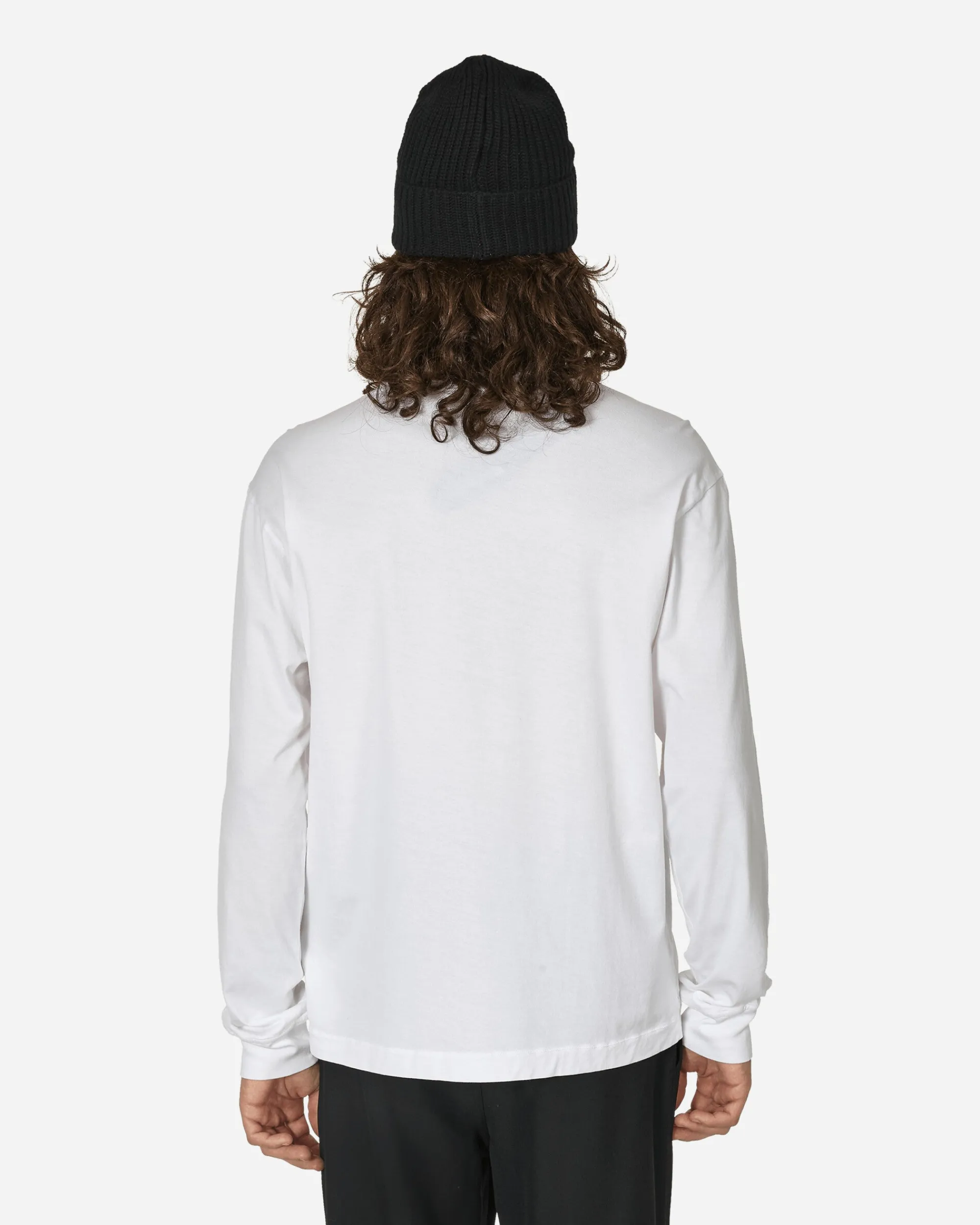 Stone Island T-Shirts^Garment Dyed Logo Longsleeve T-Shirt White