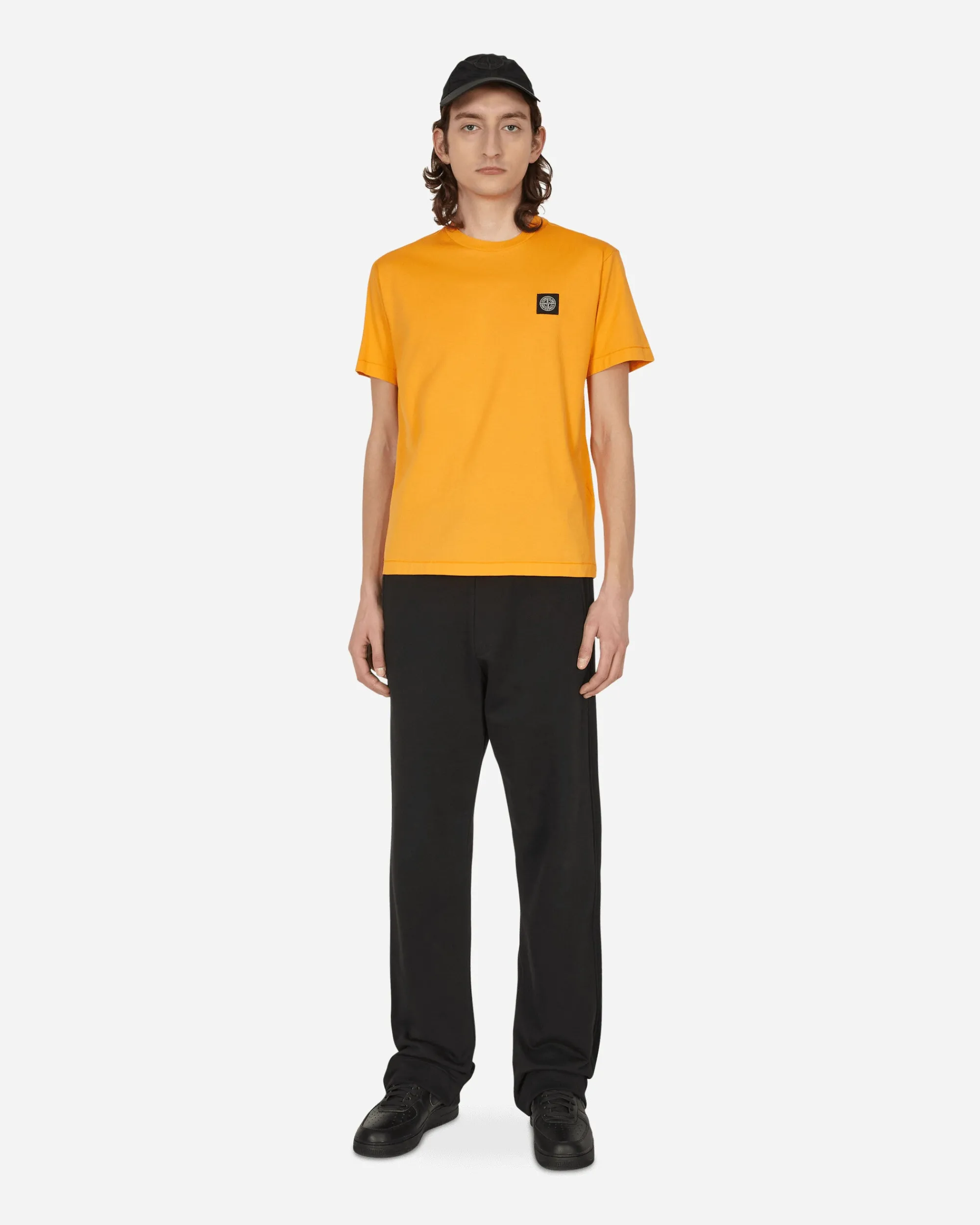 Stone Island T-Shirts^Garment Dyed Logo T-Shirt Orange