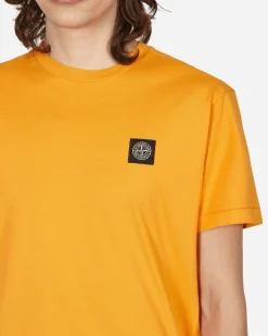 Stone Island T-Shirts^Garment Dyed Logo T-Shirt Orange