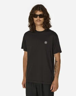 Stone Island T-Shirts^Garment Dyed Logo T-Shirt Black