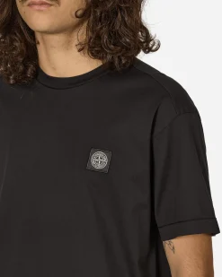 Stone Island T-Shirts^Garment Dyed Logo T-Shirt Black