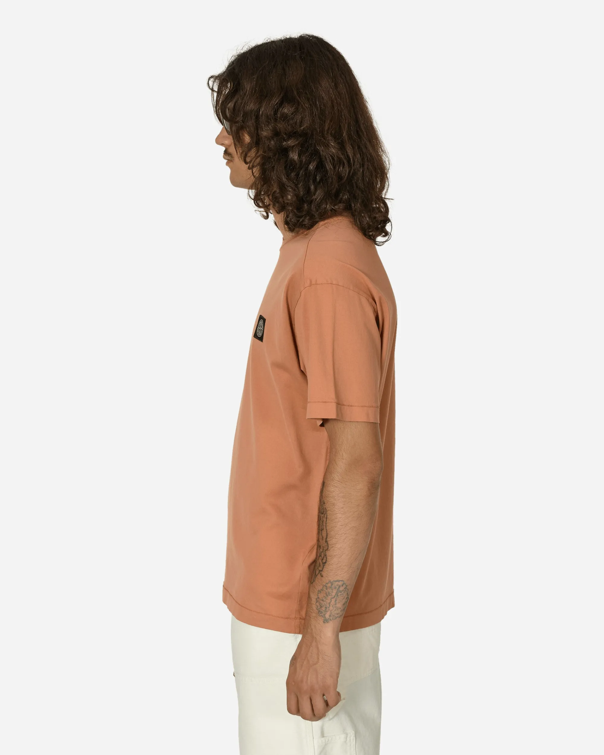 Stone Island T-Shirts^Garment Dyed Logo T-Shirt Orange