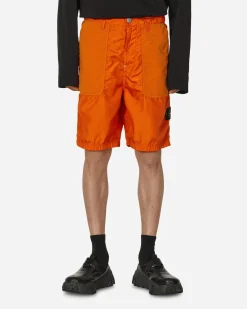 Stone Island Shorts^Garment Dyed Polyester Shorts Orange