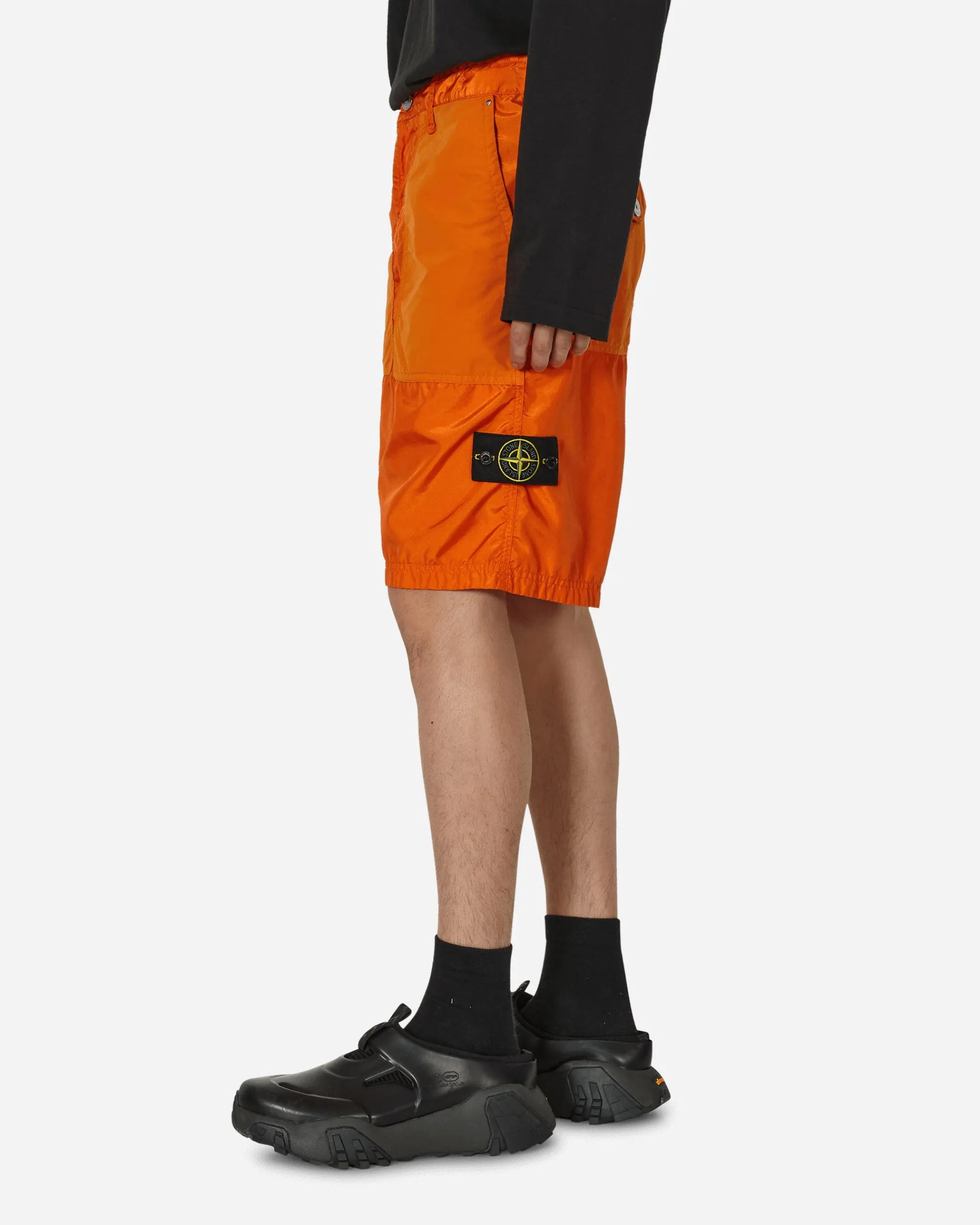 Stone Island Shorts^Garment Dyed Polyester Shorts Orange
