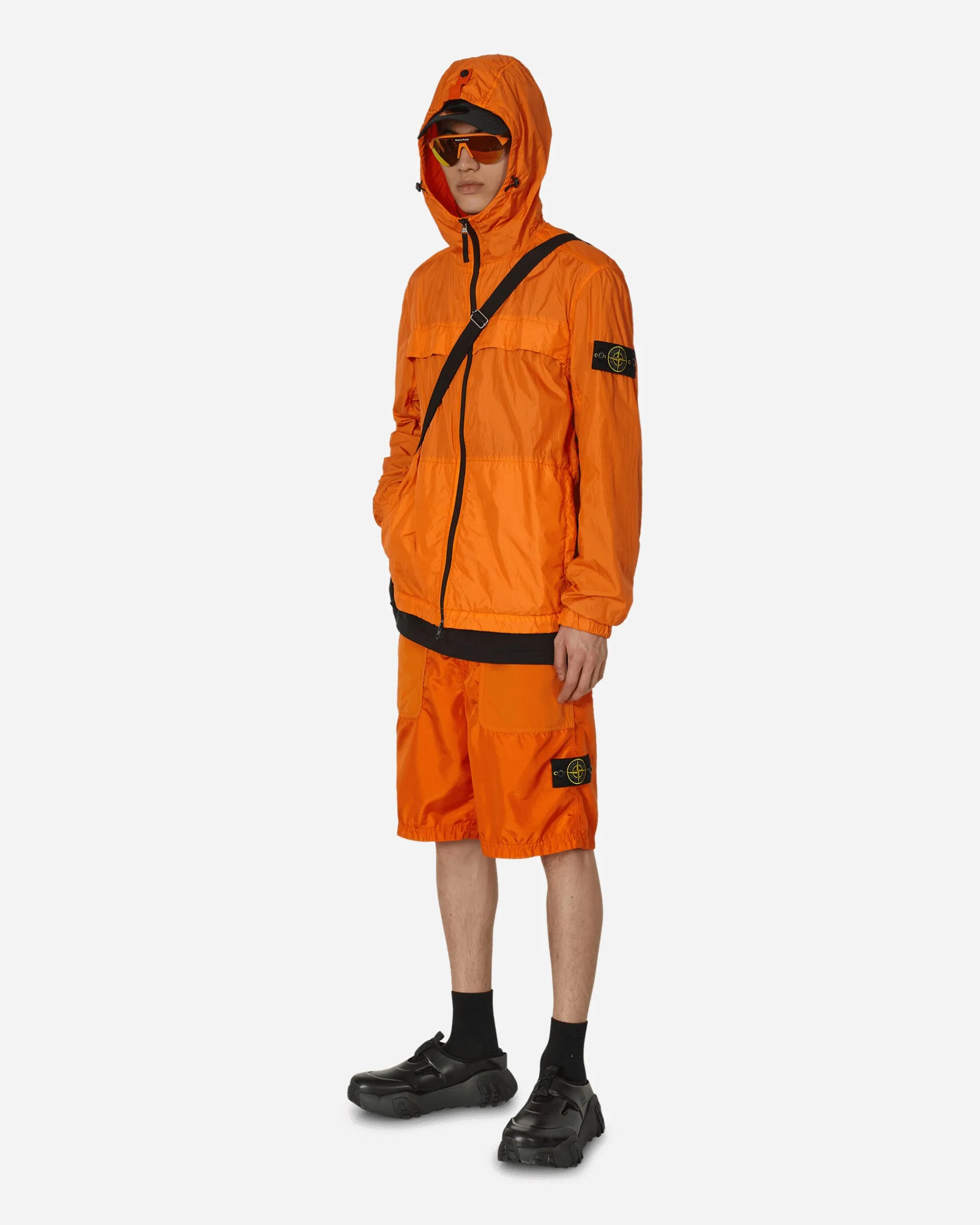Stone Island Shorts^Garment Dyed Polyester Shorts Orange