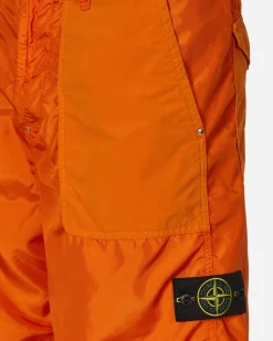 Stone Island Shorts^Garment Dyed Polyester Shorts Orange