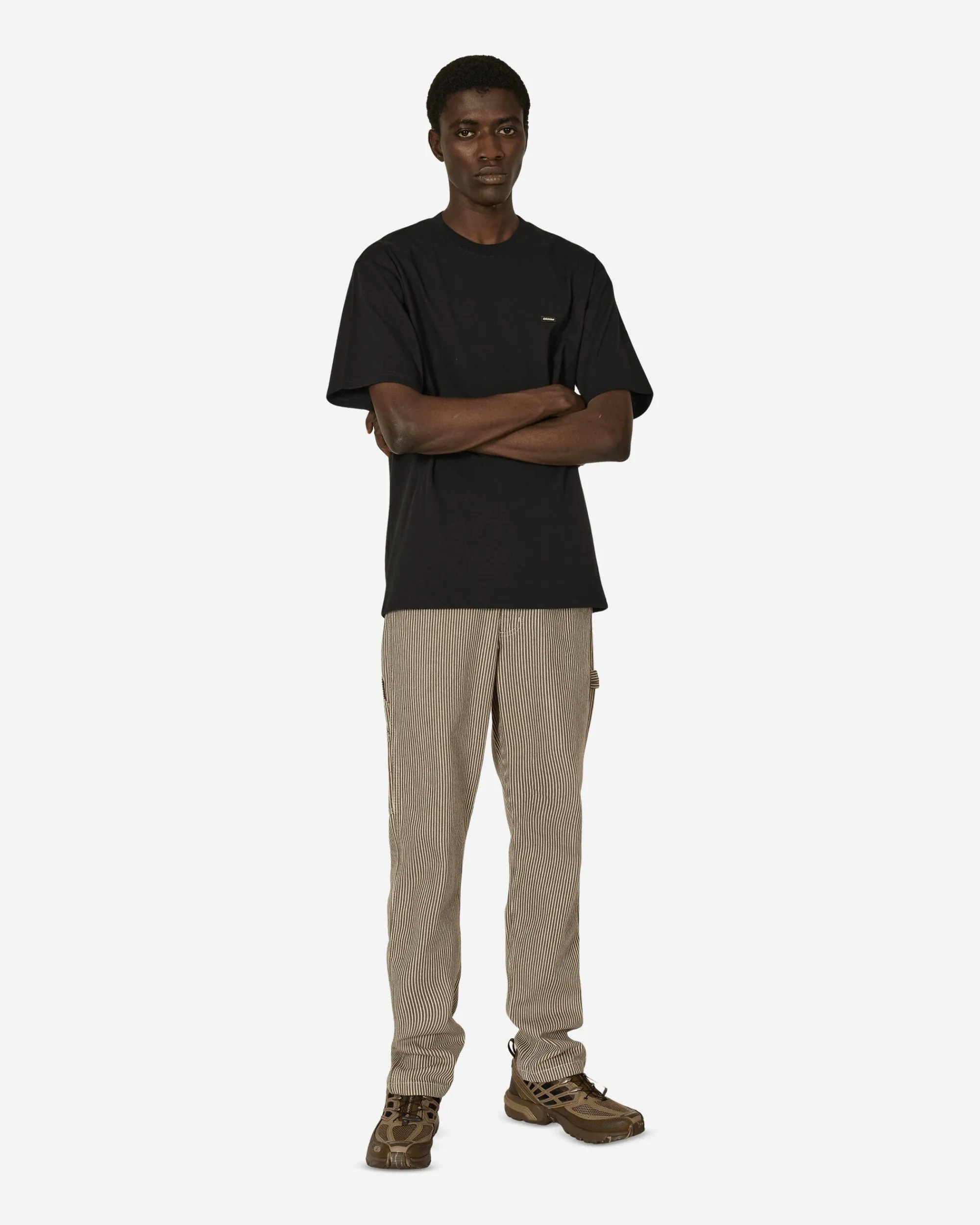 Dickies Pants^Garyville Hickory Stripe Carpenter Pants Mushroom