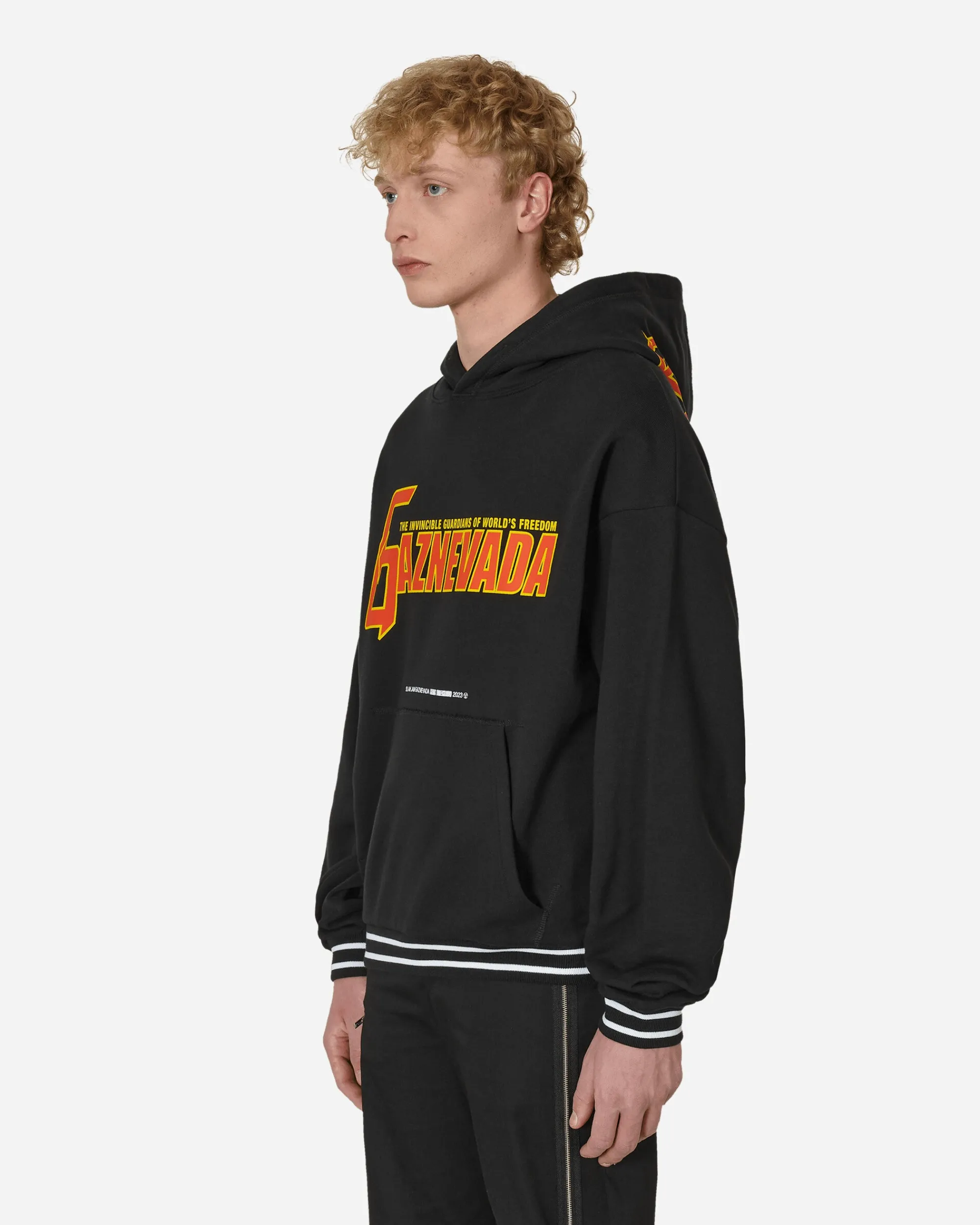 Slam Jam Sweatshirts^Gaznevada Graphic Hooded Sweatshirt Black