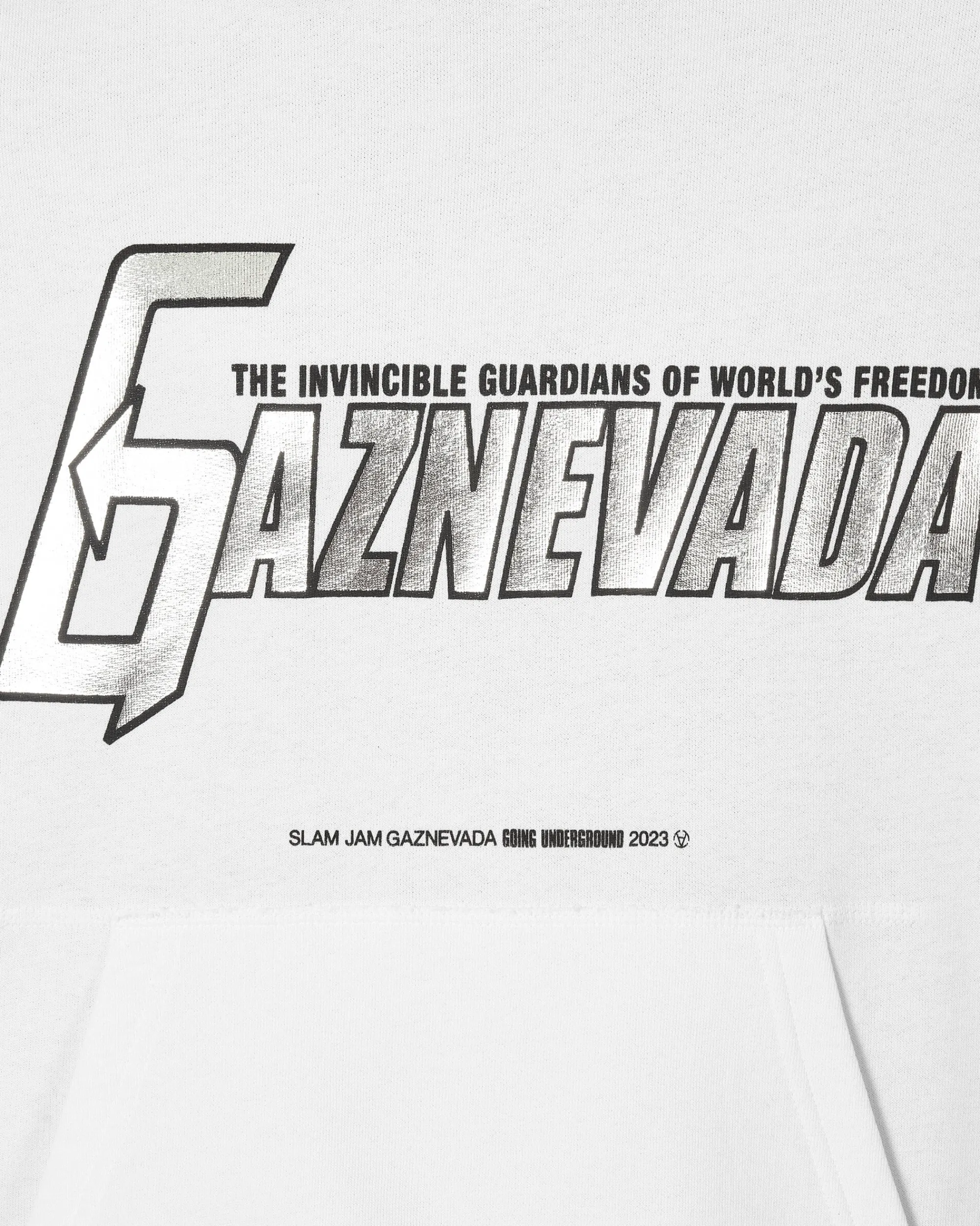 Slam Jam Sweatshirts^Gaznevada Graphic Hooded Sweatshirt White