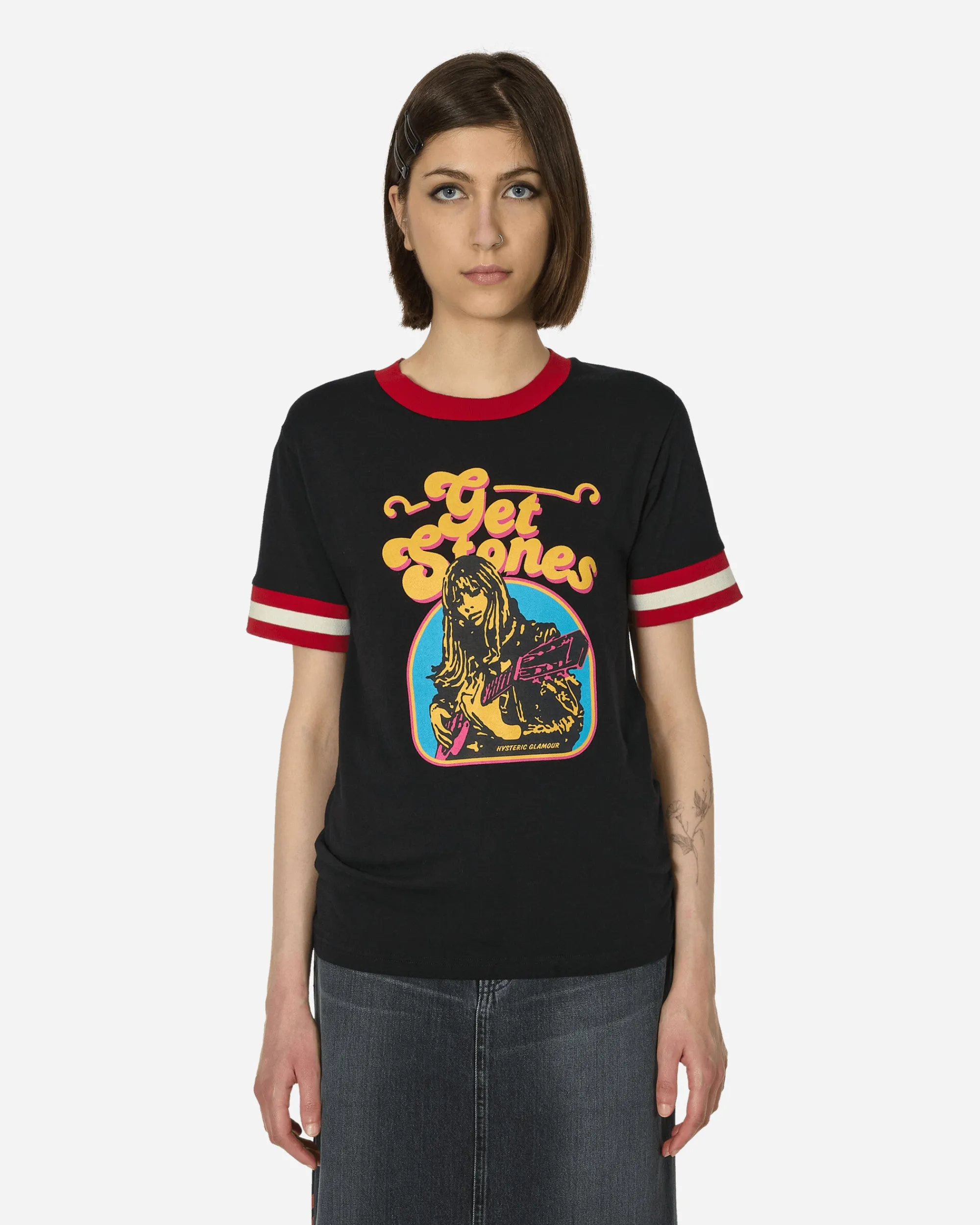 Hysteric Glamour T-Shirts^Get Stones T-Shirt Black