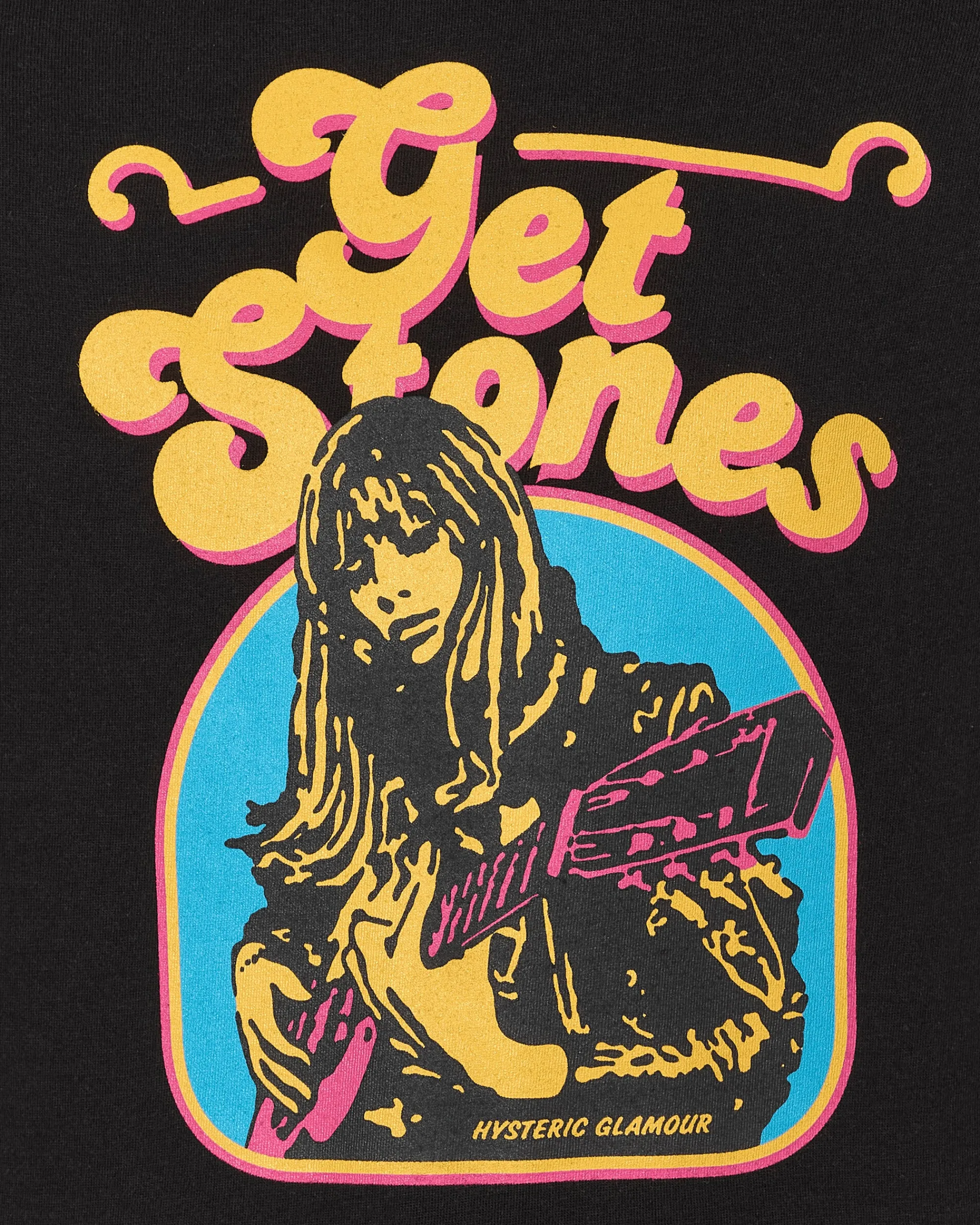 Hysteric Glamour T-Shirts^Get Stones T-Shirt Black