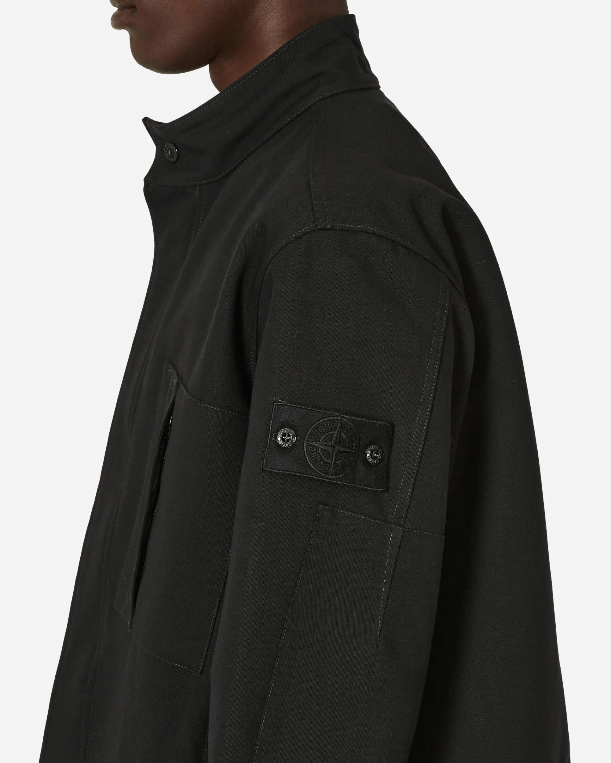 Stone Island Coats And Jackets^Ghost Piece Gabardine Doppio Jacket Black