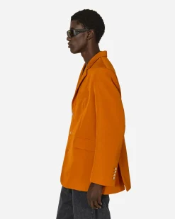 Bode Coats And Jackets^Ginger Faille Single-Breasted Suit Jacket Orange