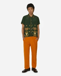 Bode Pants^Ginger Faille Trousers Orange