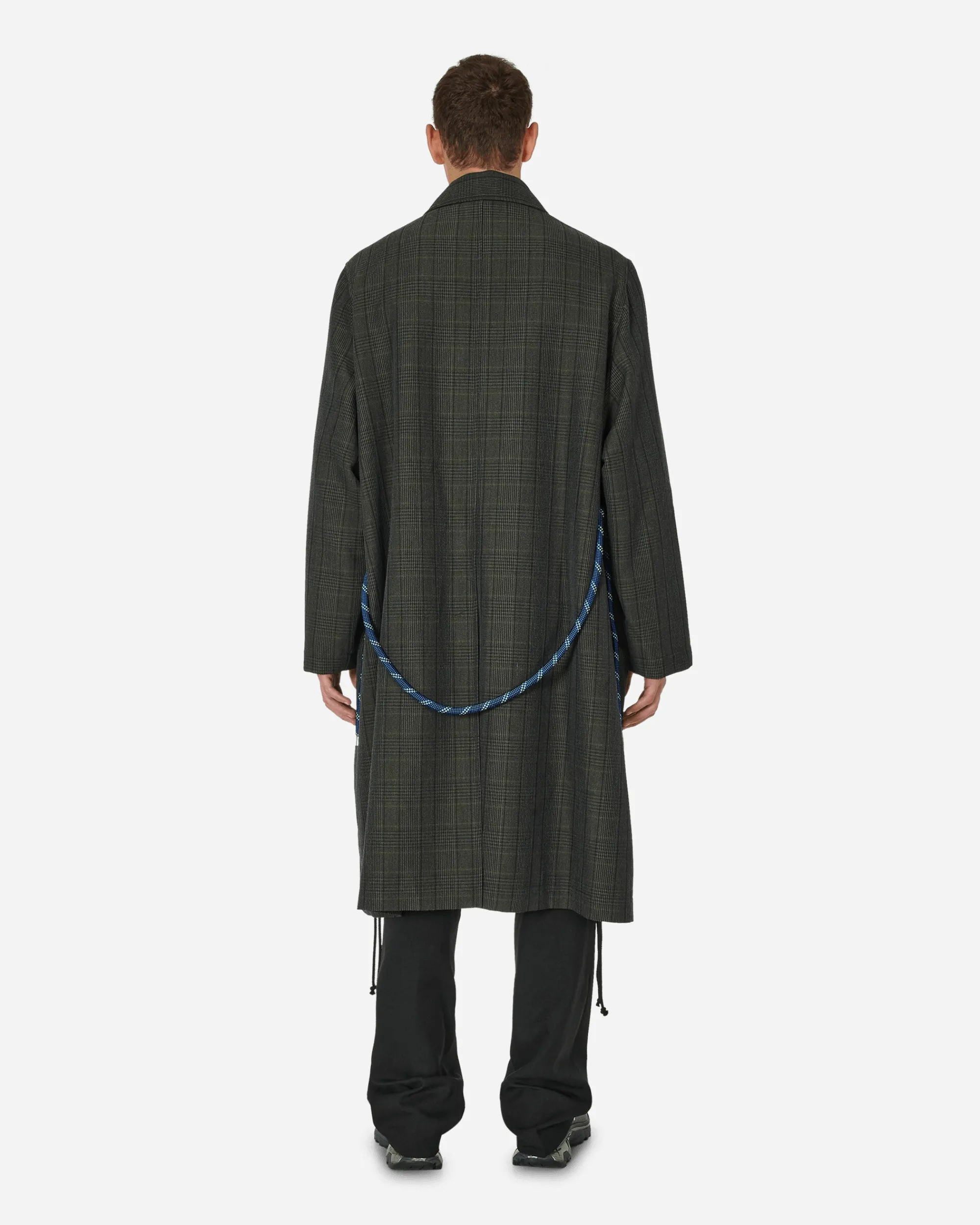 Song for the Mute Coats And Jackets^Glen Check Mac Coat Charcoal