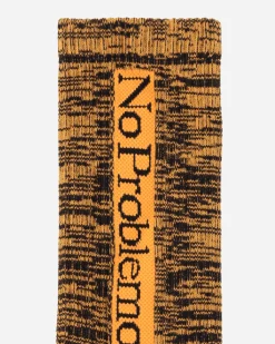 No Problemo Underwear^Glitch Knit Socks Orange