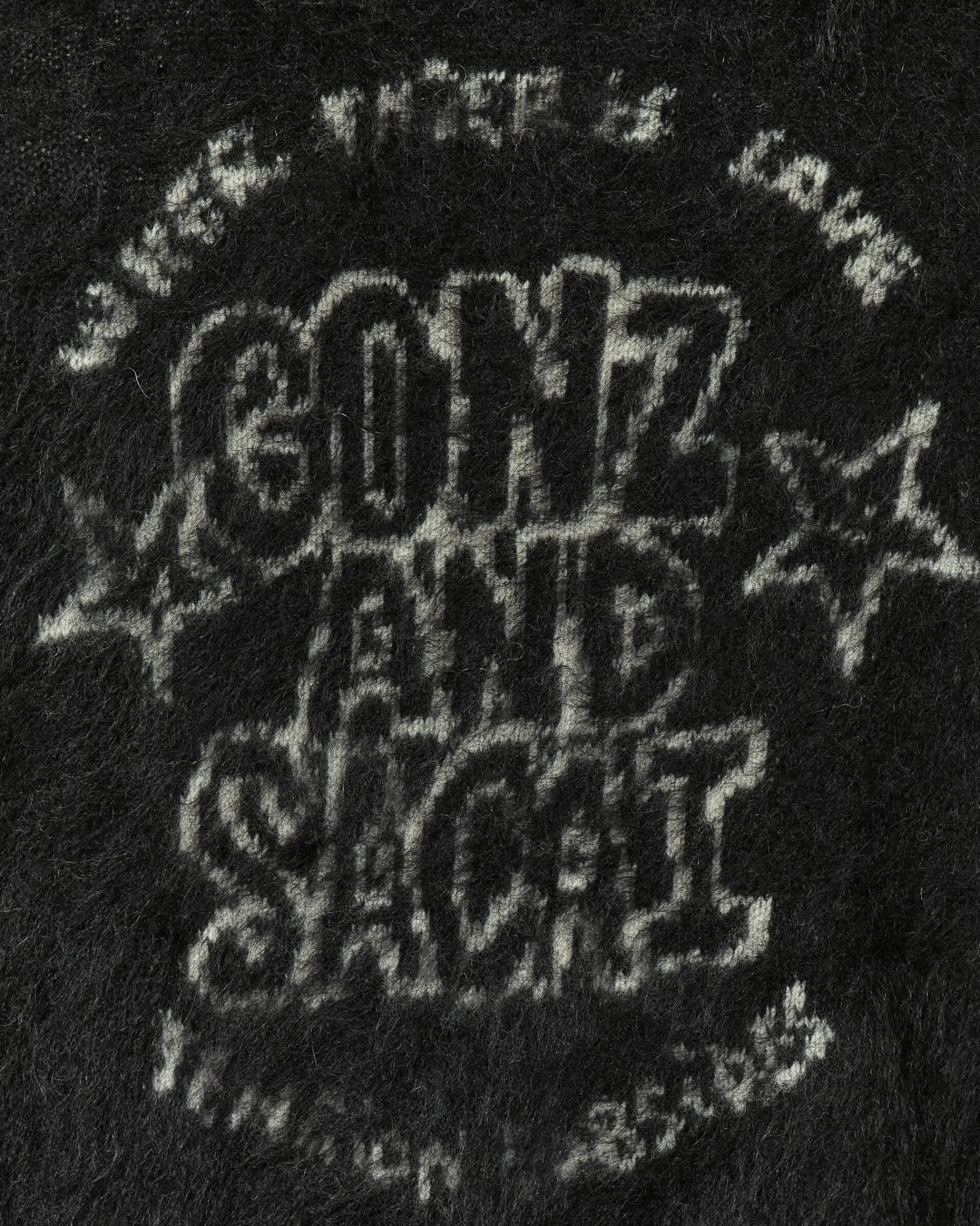 sacai Knitwear^Gonz Mohair Knit Cardigan Black