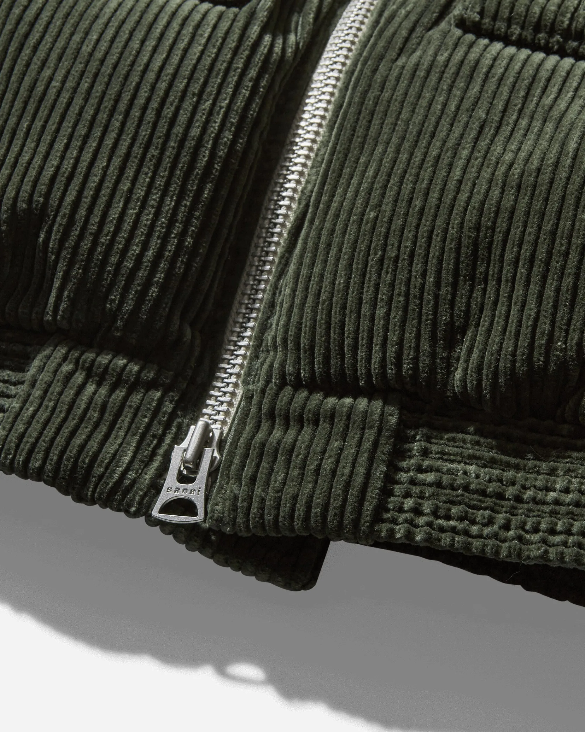 sacai Coats And Jackets^Gonz Multi Patch Corduroy Padded Vest Khaki