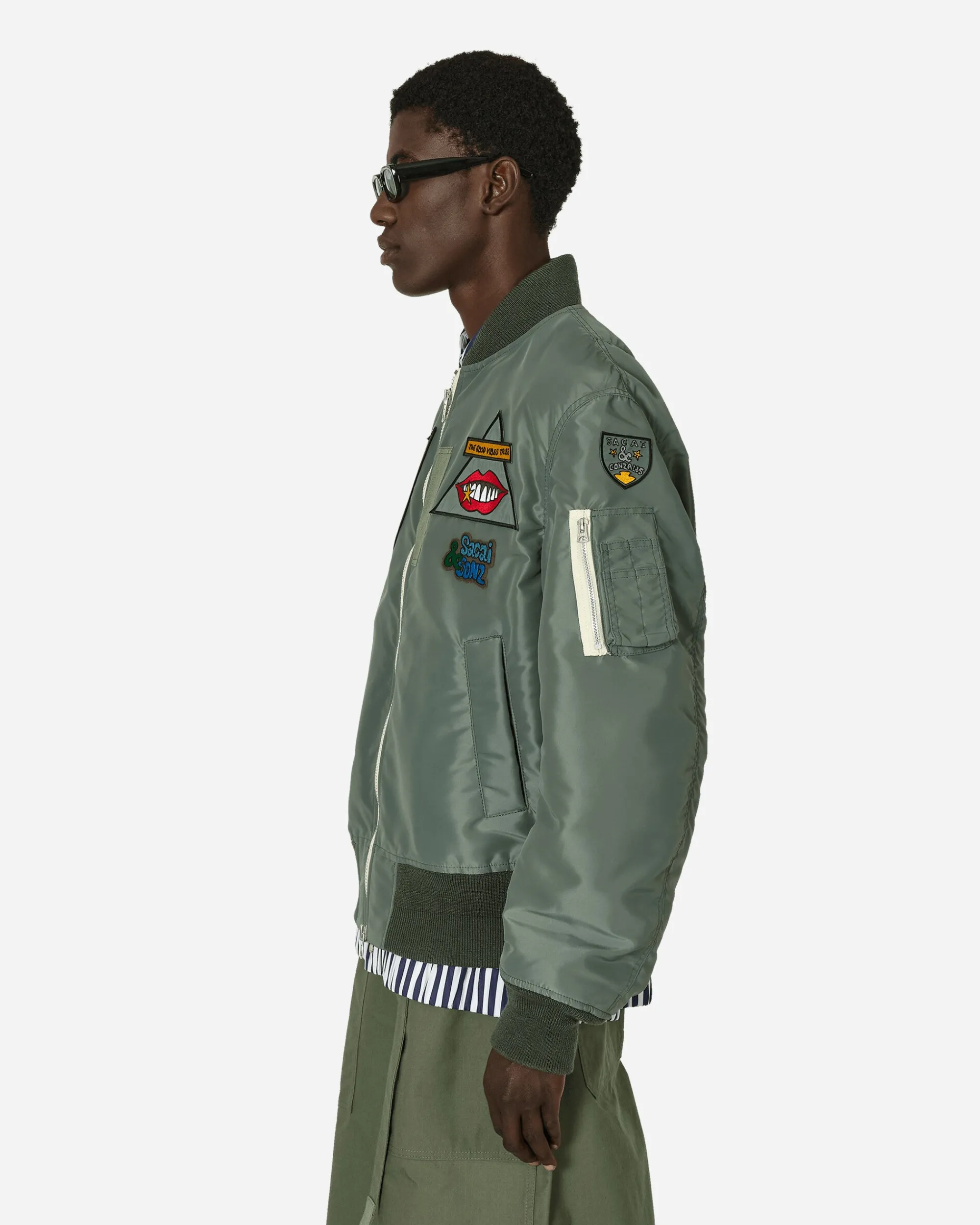 sacai Coats And Jackets^Gonz Nylon Twill Bomber Jacket Khaki