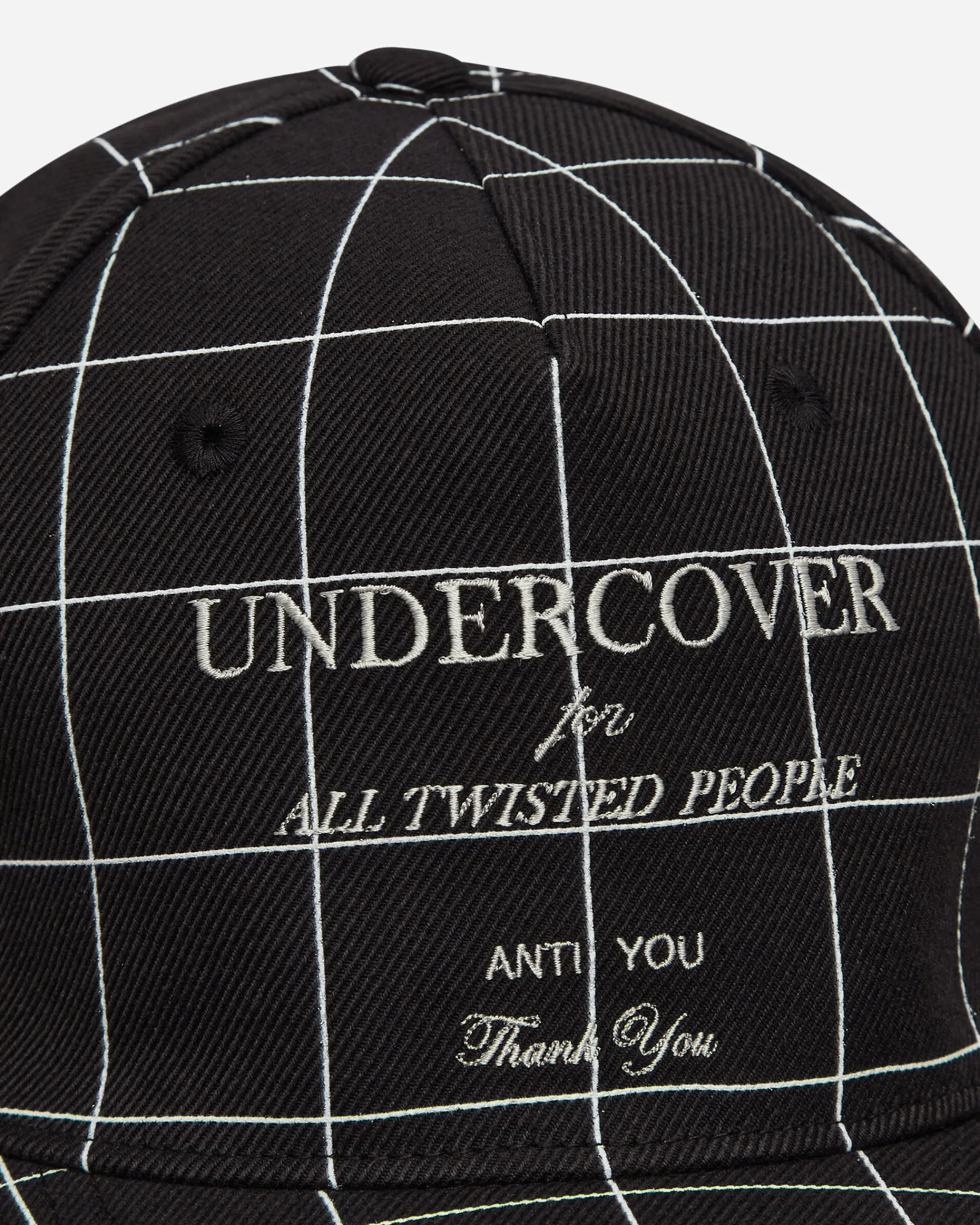 Undercover Hats|Hats^Grid Cap Black
