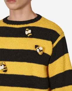 Sky High Farm Knitwear^Hand Knit Bee Knit Sweater Black