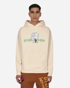 Brain Dead Sweatshirts^Handheld Hooded Sweatshirt Beige