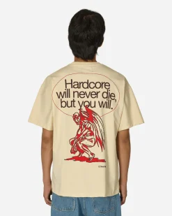 Never Sleep T-Shirts^Hardcore Will Never Die, But You Will T-Shirt Cream