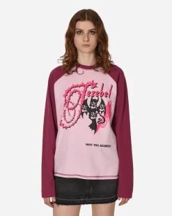 Cormio T-Shirts^Harry 2.0 Oversized Longsleeve T-Shirt Prune / Pink