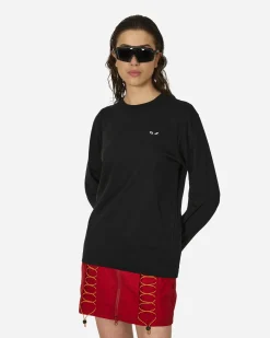 Comme Des Garçons Play T-Shirts^Heart Longsleeve T-Shirt Black