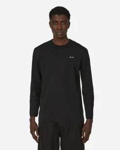 Comme Des Garçons Play T-Shirts^Heart Longsleeve T-Shirt Black