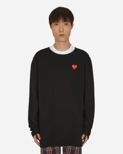 Comme Des Garçons Play Knitwear^Heart Patch Sweater Black