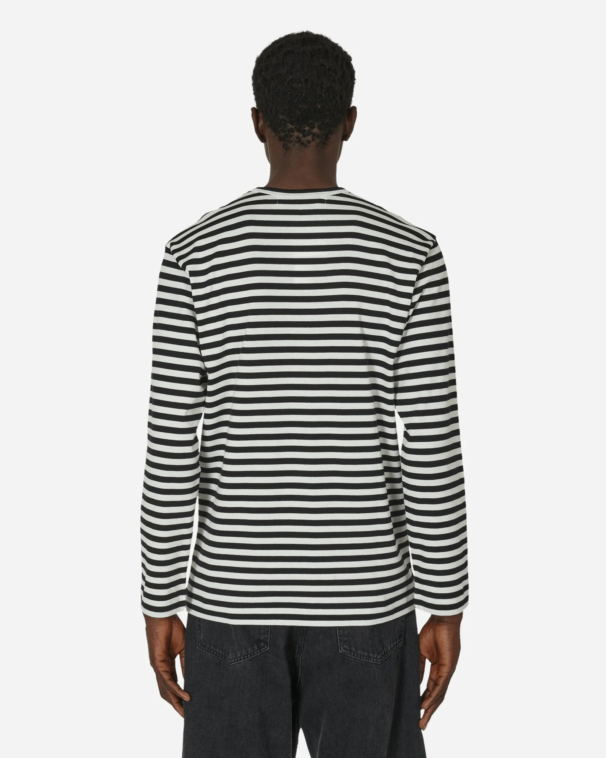 Comme Des Garçons Play T-Shirts^Heart Striped Longsleeve T-Shirt Black