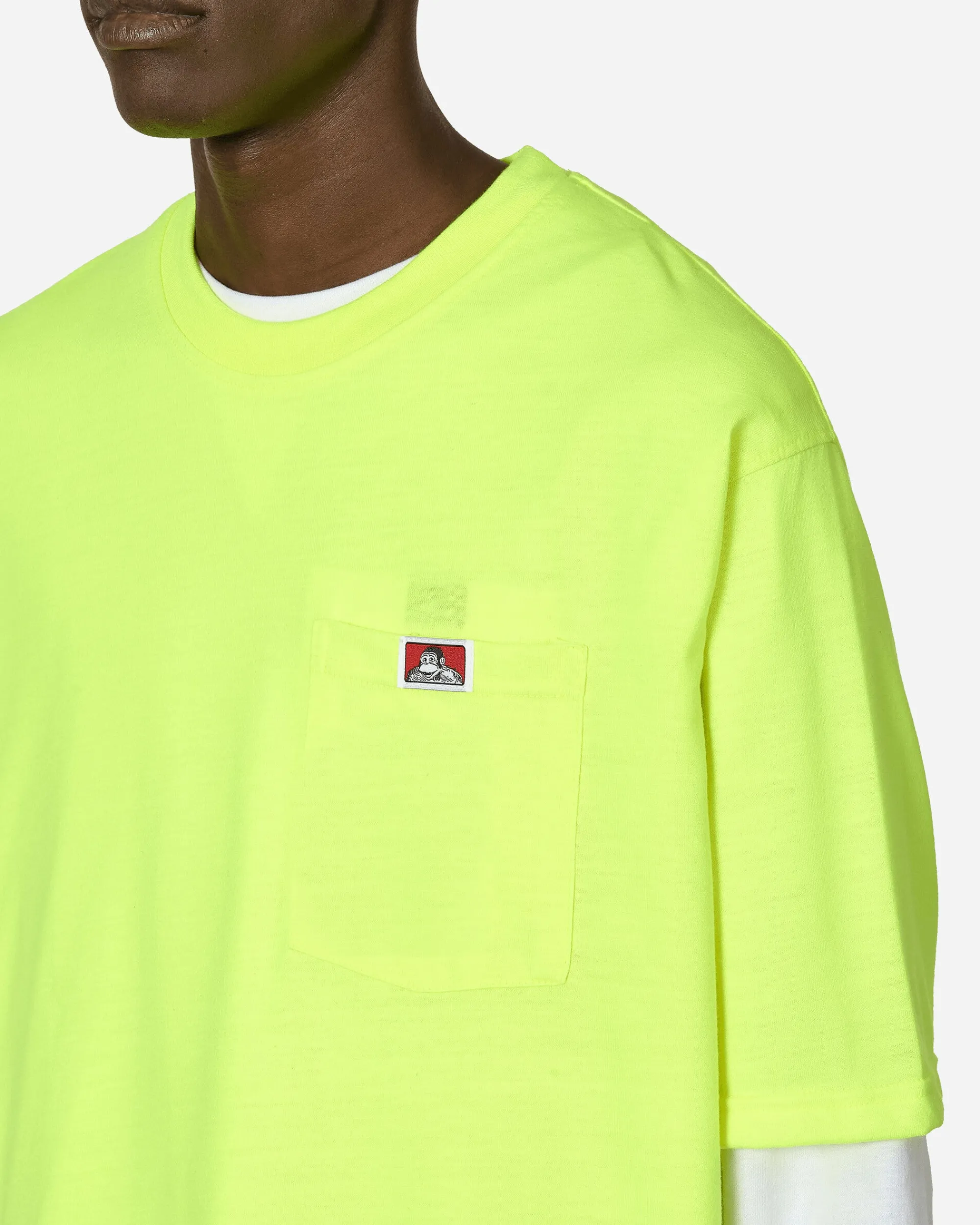 Ben Davis T-Shirts^Heavy Duty Classic Label Pocket T-Shirt Hi Vis Green