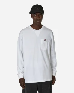 Ben Davis T-Shirts^Heavy Duty Classic Label Pocket Longsleeve T-Shirt White