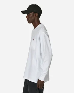 Ben Davis T-Shirts^Heavy Duty Classic Label Pocket Longsleeve T-Shirt White