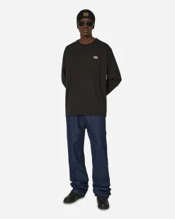 Ben Davis T-Shirts^Heavy Duty Classic Label Pocket Longsleeve T-Shirt Black