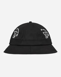 Alltimers Hats|Hats^Hell Demon Embroidered Bucket Hat Black