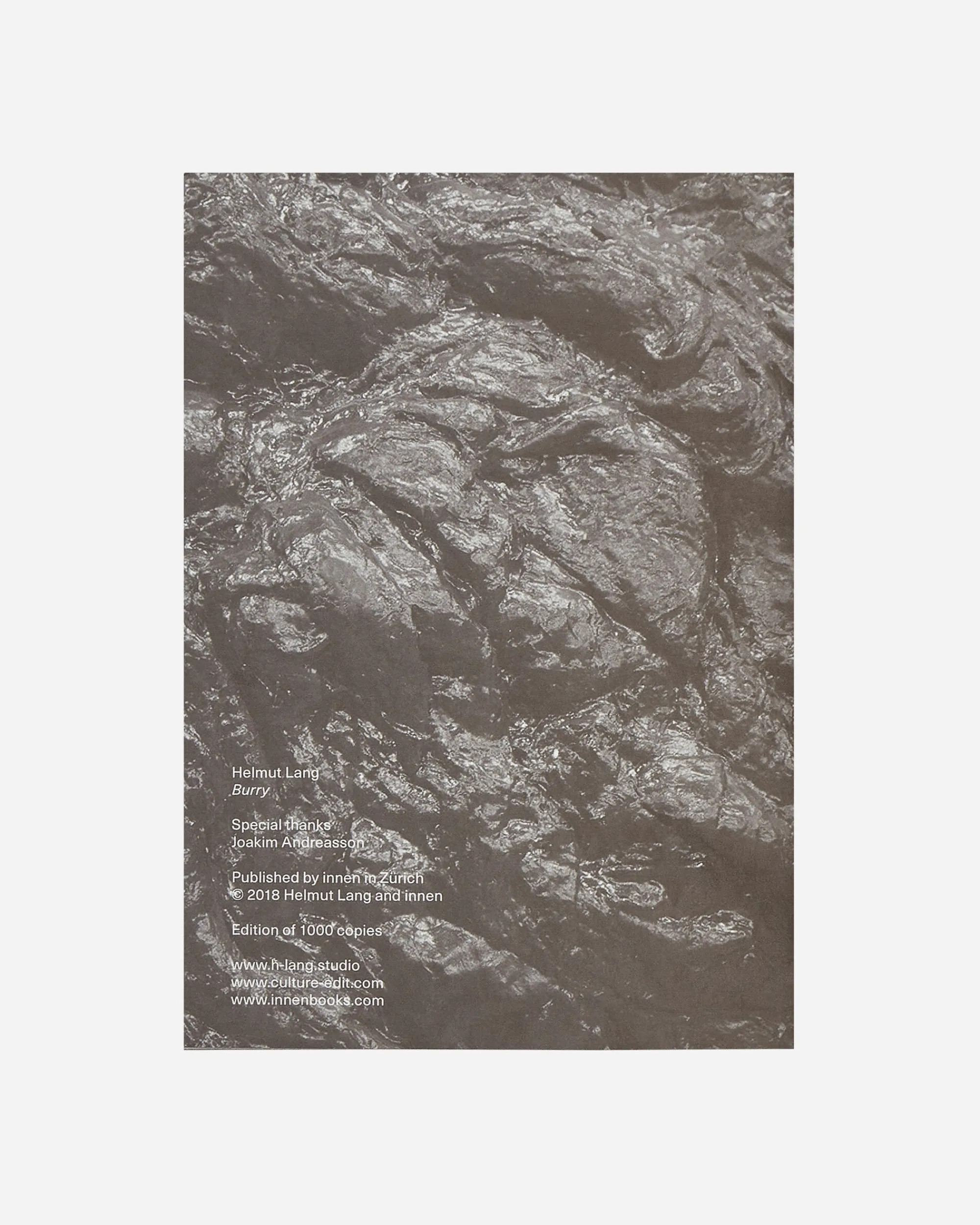 Innen Publishing Magazines^Helmut Lang: Burry Zine
