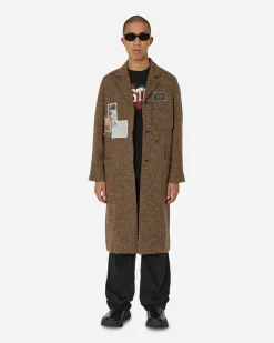 Song for the Mute Coats And Jackets^High Lapel Raglan Coat Brown
