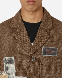 Song for the Mute Coats And Jackets^High Lapel Raglan Coat Brown