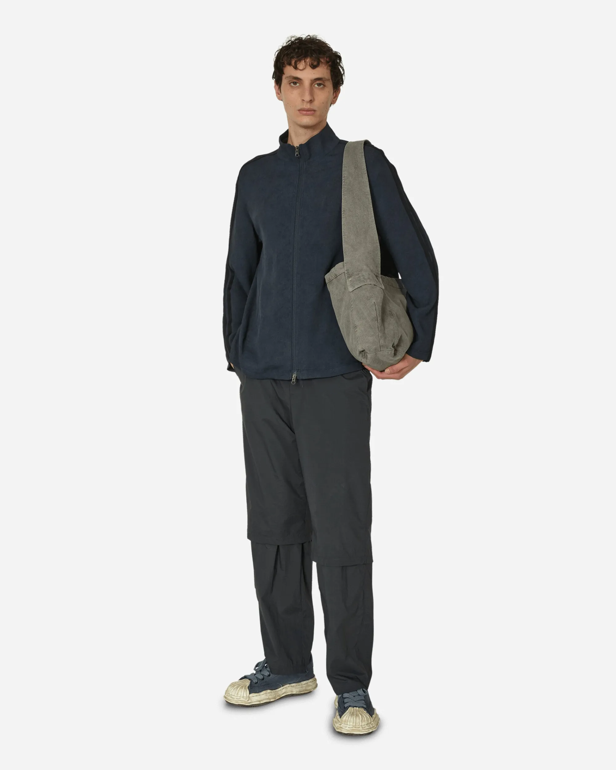 AMOMENTO Sweatshirts^High Neck Zip-Up Jacket Dark Navy