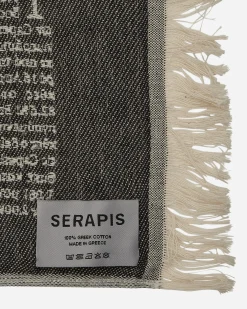 Serapis Textile^Hippocampus Pattern Towel Black