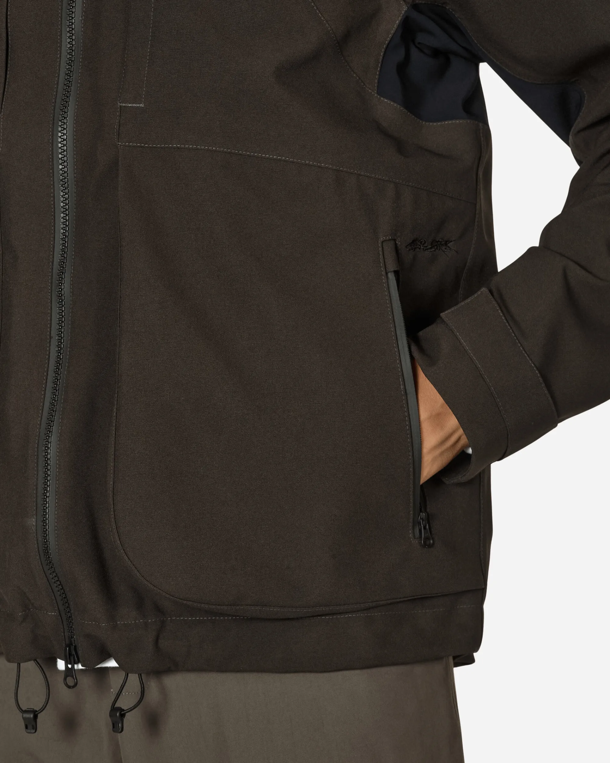 GR10K Coats And Jackets^Hoodie Skeleton Shell Dark Soil Grey