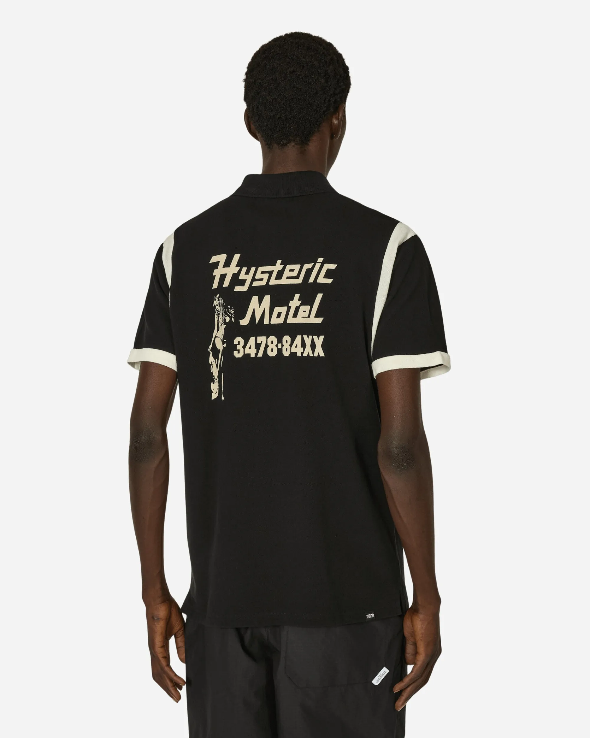 Hysteric Glamour T-Shirts^Hysteric Motel Polo Shirt Black