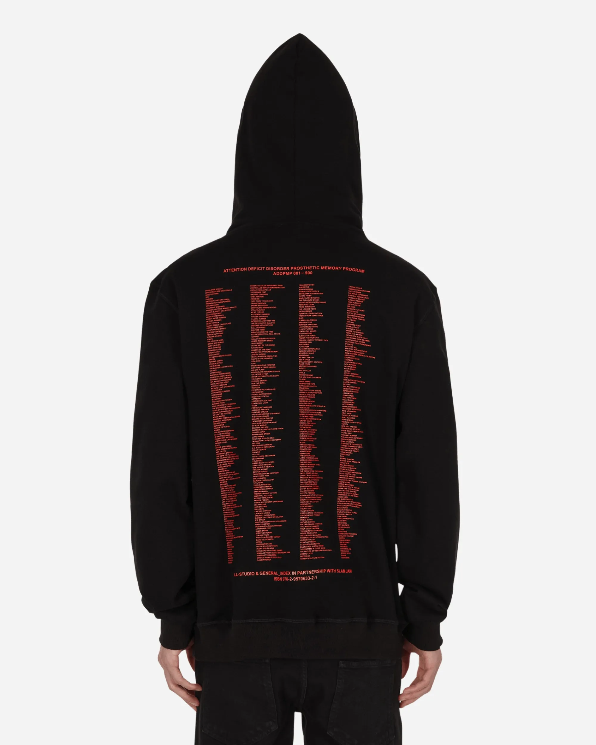 Slam Jam Sweatshirts^ILL-STUDIO & GENERAL INDEX Hooded Sweatshirt Black