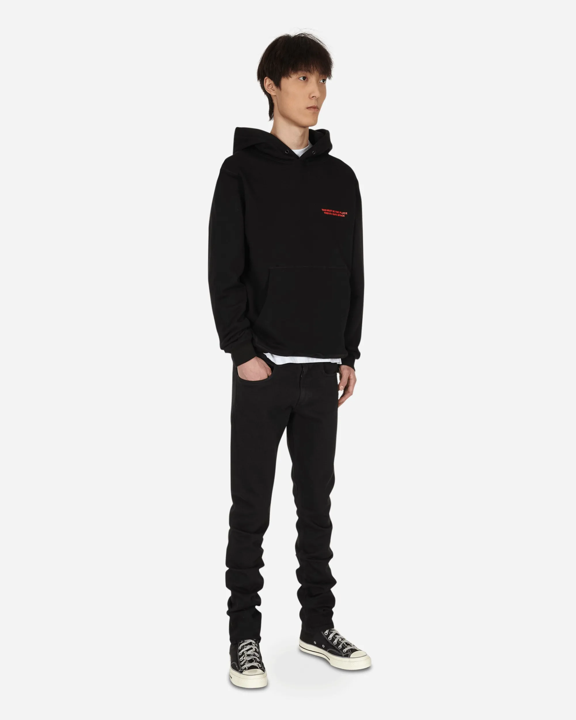 Slam Jam Sweatshirts^ILL-STUDIO & GENERAL INDEX Hooded Sweatshirt Black