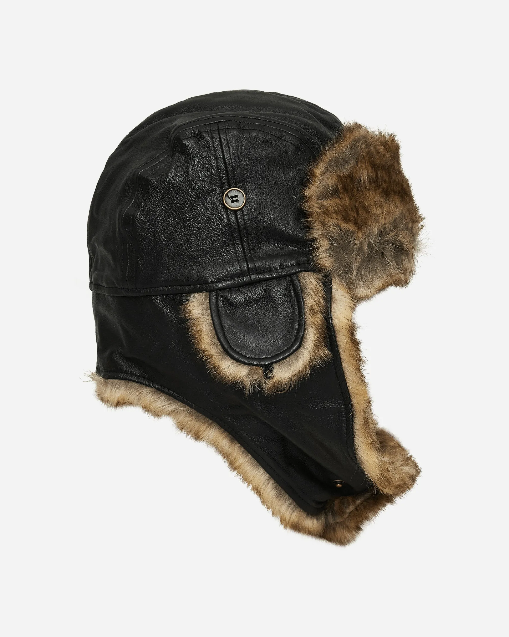 New Era Hats|Hats^Image Leather Trapper Hat Black