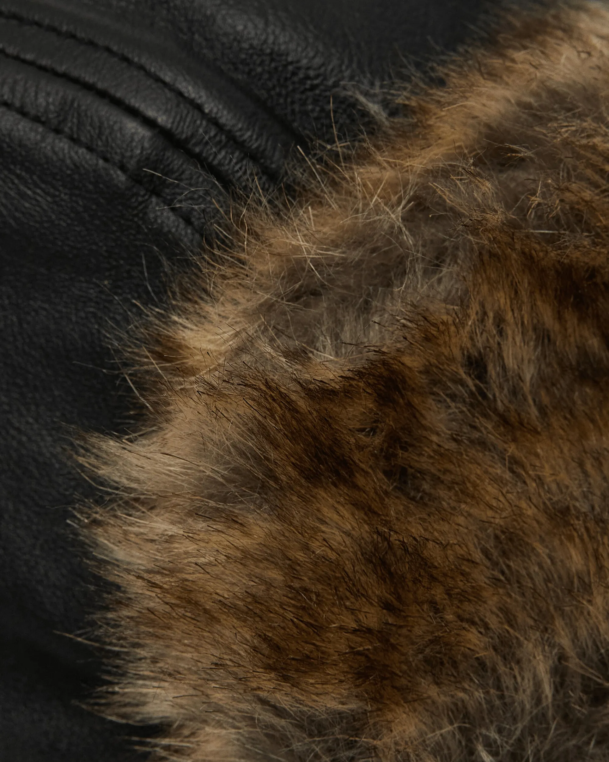 New Era Hats|Hats^Image Leather Trapper Hat Black