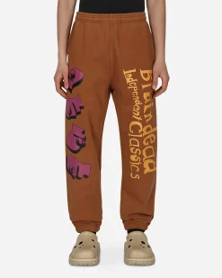 Brain Dead Pants^Independent Classics Sweatpants Brown